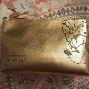 Disney Minnie Mouse Cute Makeup Bag Clutch Pouch Dani Danielle Nicole Rose Gold